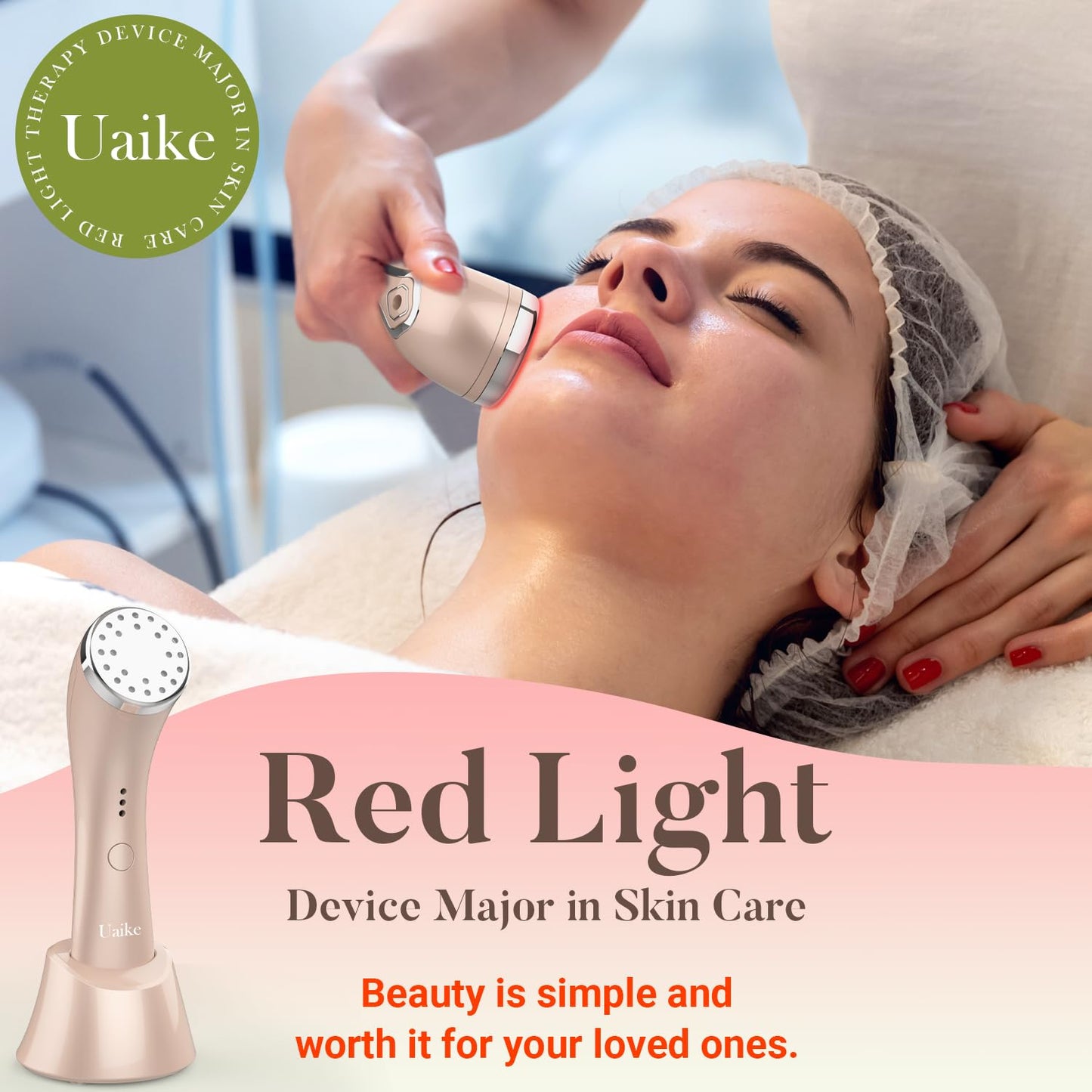 Uaike Red Light Therapy Device - Anti-Aging Skin Treatment for Home Use