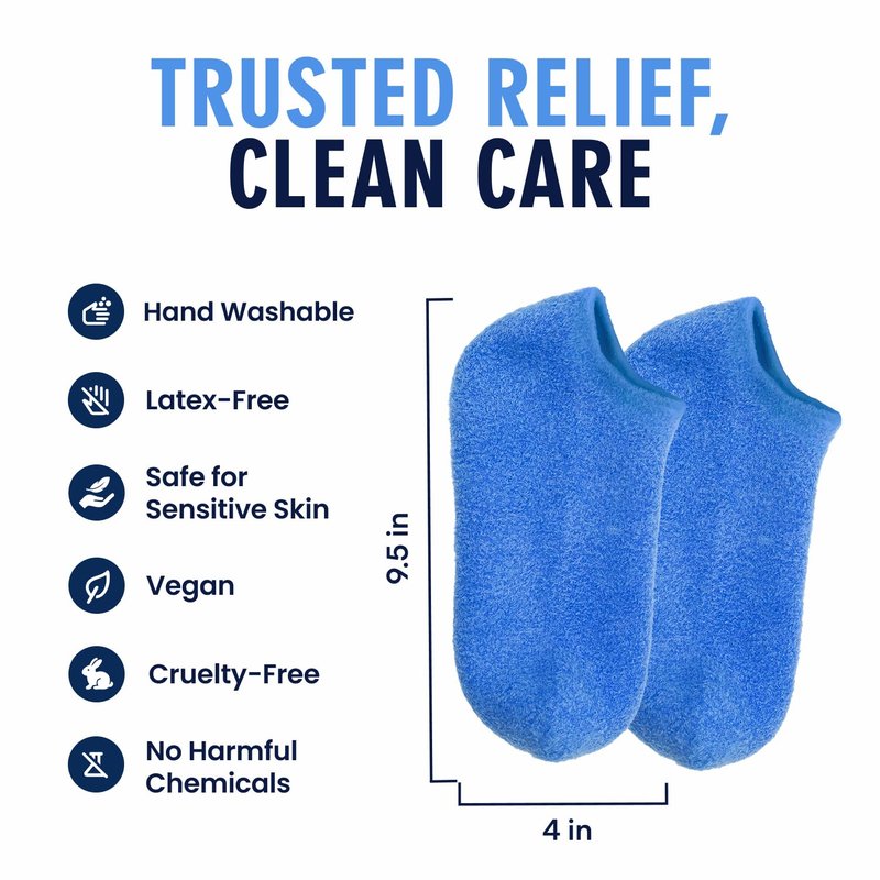 Dr. Frederick’s Original Moisturizing Gel Socks for Men & Women – Dry Feet & Cracked Heel Treatment – Full Foot Gel Lining with Mango Butter, Shea Butter, Jojoba & Coconut Oil (Blue Haven)