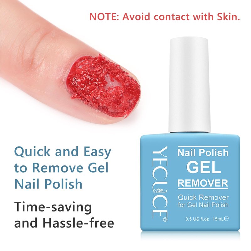 Gel Nail Polish Remover 2 Pack, Gel Polish Remover Soak-Off Gel Polish, Quickly & Easily Remove Gel Nail Polish in 3-5Mins, Don't Hurt Your Nails -15ml