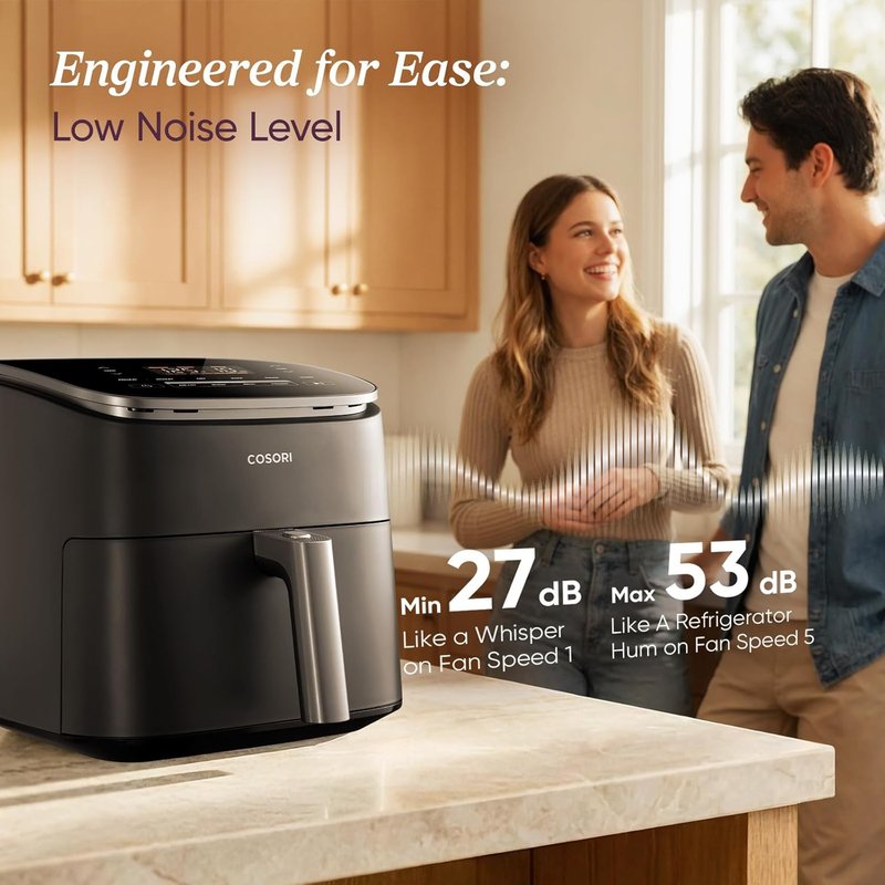 Cosori 9-in-1 TurboBlaze Air Fryer - 6 Qt PFAS-Free Ceramic Coating | Precise Heating for Even Cooking