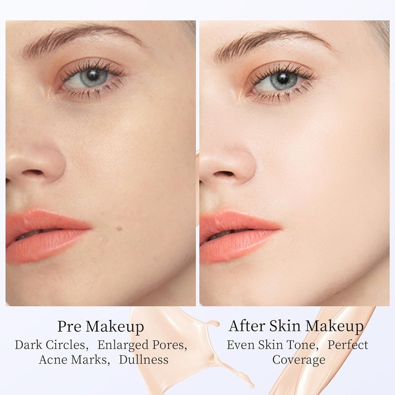 Skiennix Liquid Foundation SPF 50 - Full Coverage, Lightweight, Waterproof, 30ml for Even Skin Tone