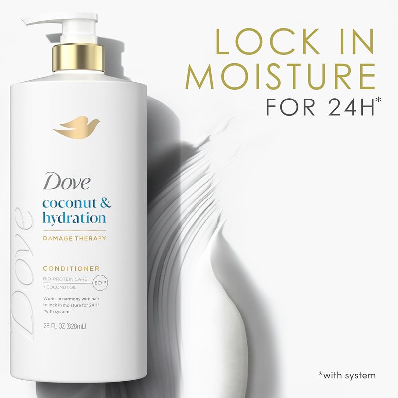 Dove Conditioner - Coconut Hydration for Dry Hair | Bio-Protein Care, 28 Fl Oz