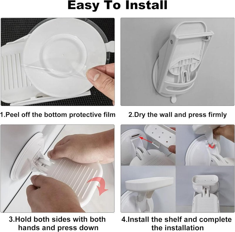Shower Foot Rest Suction Cup,Shower Shaving Foot Rest with Powerful Suction Cup,Shower Leg Shaver Stand,Collapsible Suitable for Small Space