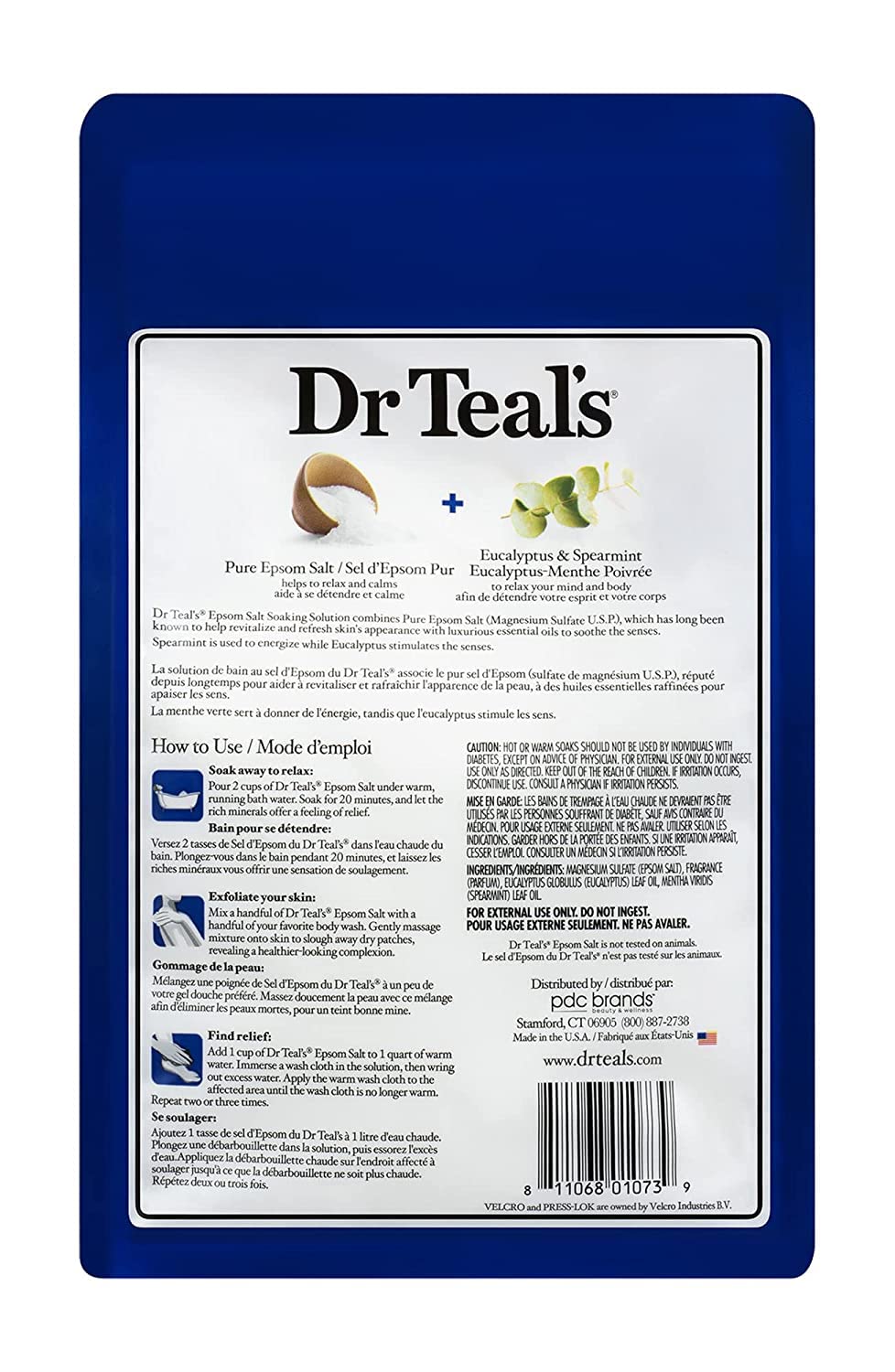 Dr. Teals Relax & Relief Eucalyptus & Spearmint Soaking Solution Gift Set (2 Pack, 3lbs ea.) - Essential Oils & Pure Epsom Salt Ease Aches & Soreness - Relax Your Mind & Relieve Daily Stress at Home