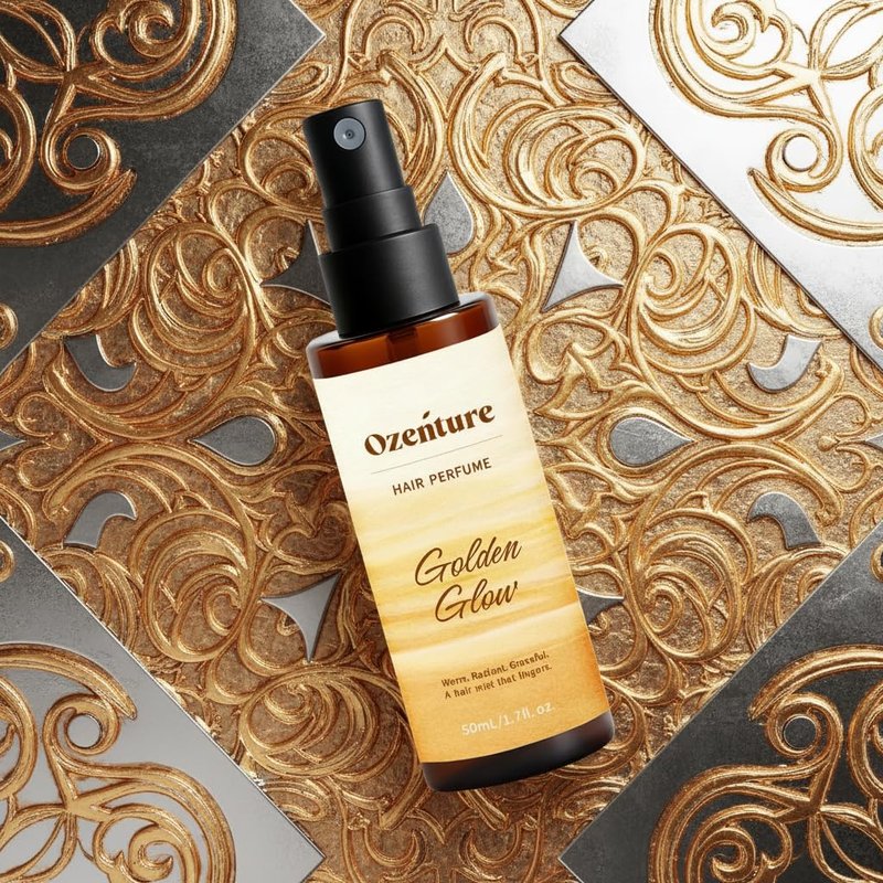 Ozenture Hair Perfume for Women - Amber Woody Hair Mist & Body Spray, Warm Lightweight Fragrance for Hair, Wigs & Fabric, Long-Lasting Travel Size Spray, 50mL