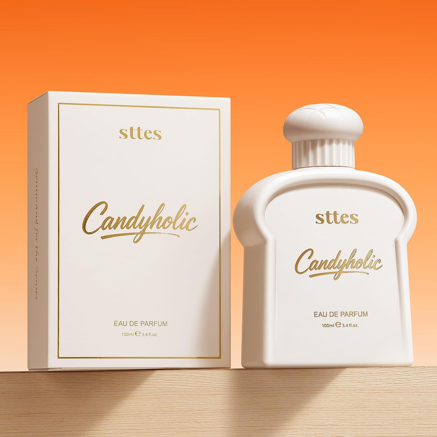 Sttes Candyholic Eau de Parfum for Women 3.4 Fl Oz / 100ml – Sweet Candy Perfume with Cotton Candy, Butterscotch & Vanilla, Candyholic Gourmand Fragrance, Long Lasting Women's Perfume Gift