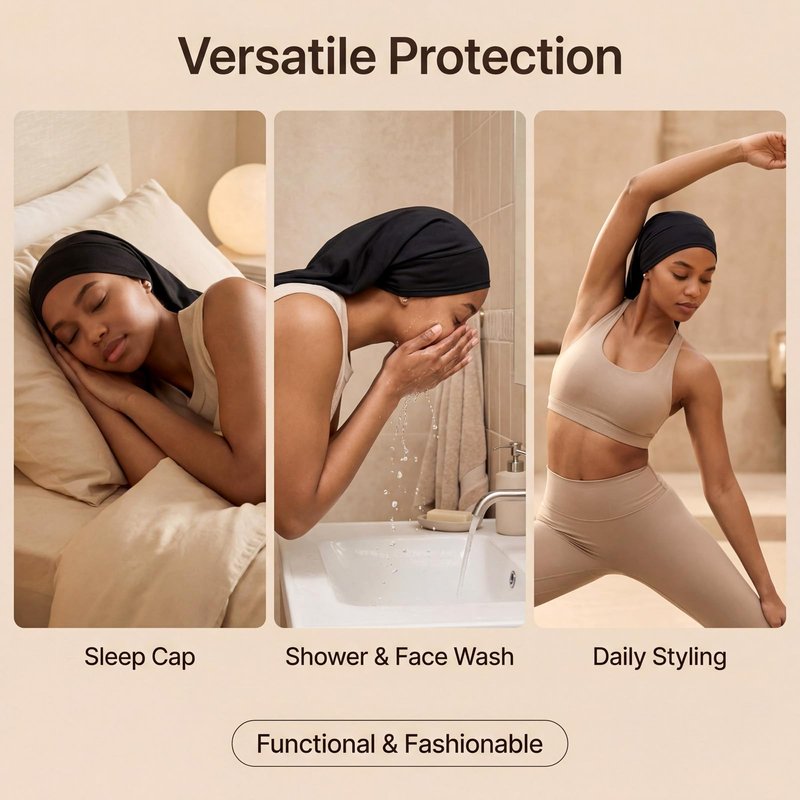 Hadnves 2 Pcs Jumbo Dreadlock Cap Wide Elastic Long Hair Dreads Head Wrap Loc Wraps Sleeping Cover Bonnet Hair Accessories for Unisex Men Women Stocking Sleep