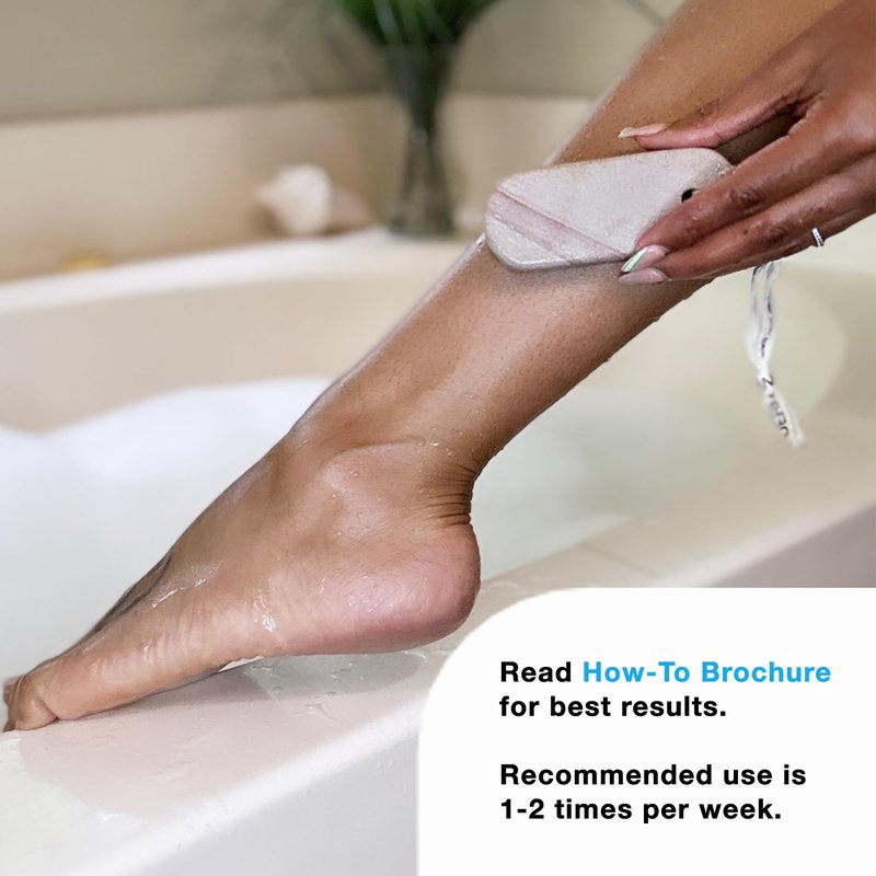 DERMASTONE LEG & BODY SCRUB - Deep Exfoliating Stone Body Scrubber for Strawberry Legs Treatment, Leg Exfoliator Ingrown Hair, Dead Skin Remover, Foot Scrub & Natural Body Exfoliator for Women Men