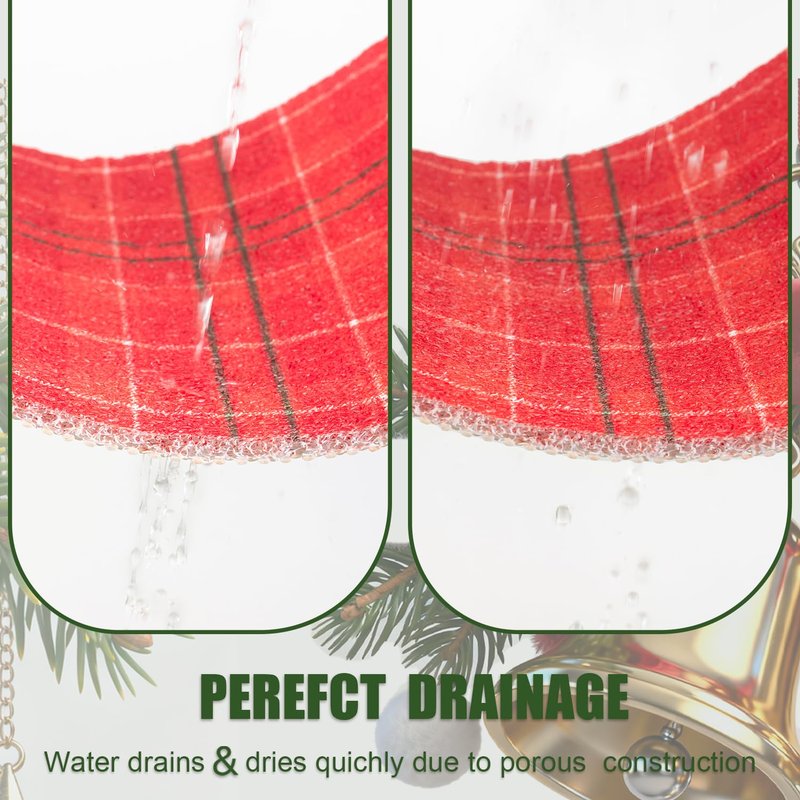 Hargiis Christmas Non-Slip Bathtub Mat, Anti Slip Shower Mat, Fast Drying Bathtub Mats, Foot Scrubber Mat, Anti Slip Mat for Tub, Floor, Bathroom, Kitchen, Home, Hotel (Holiday Plaid, 24"x16")