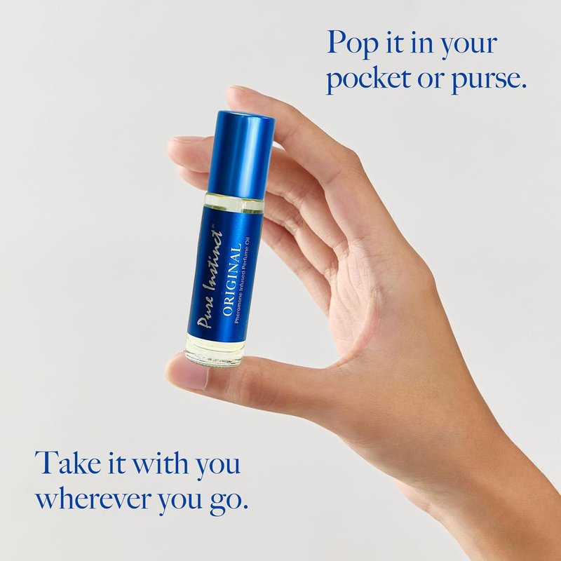 Pure Instinct Roll-On Pheromone Essential Oil Perfume - Unisex 2-Pack | TSA-Friendly