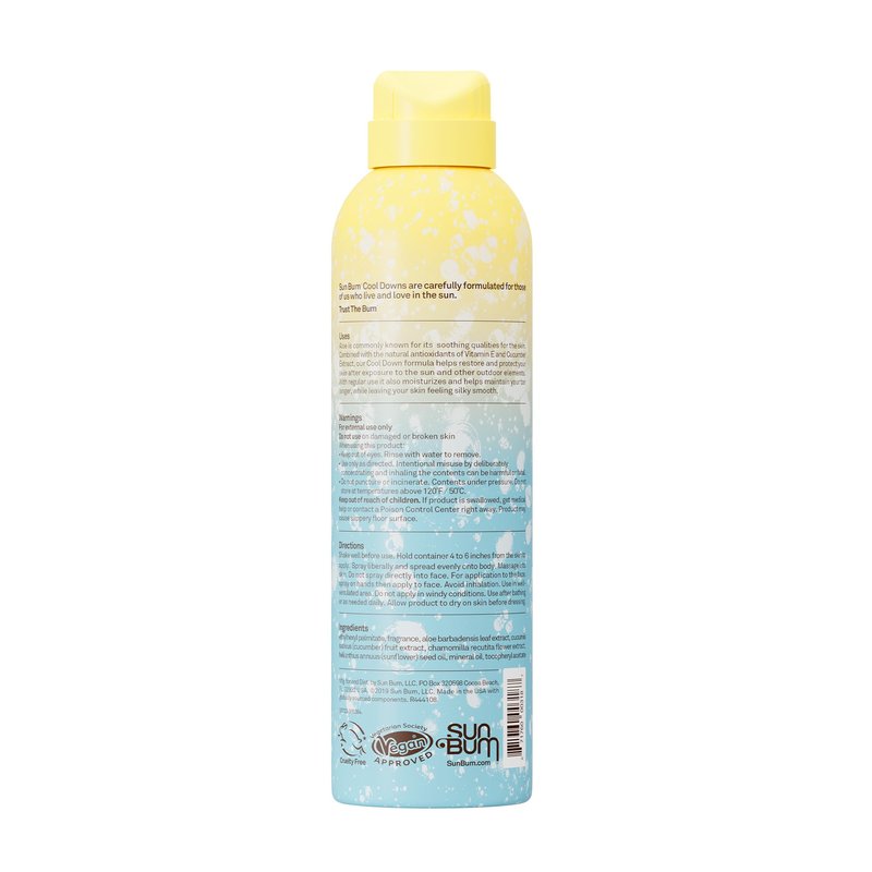 Sun Bum Cool Down Aloe Vera Spray - Vegan After Sun Care to Soothe and Hydrate Sunburn - 6 oz