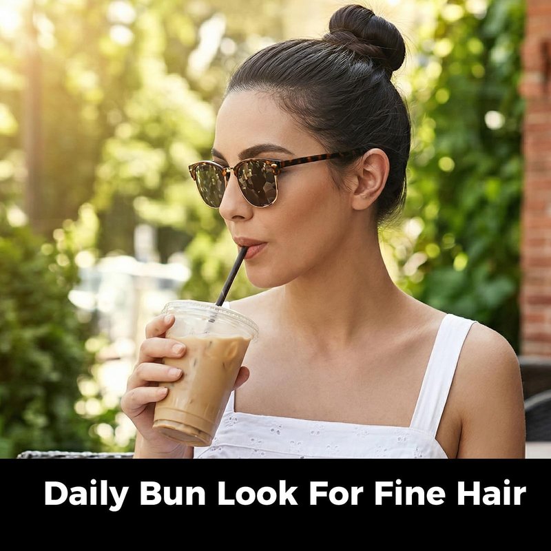 whisrvival 6pcs Small Hair Donut Bun Maker for Thin Fine Hair That Won't Slip, 30-Second Chignon Ring for Ballet Dancers Practice, Stays Hidden | Includes 5 Hair Ties and 20 U Pins (Brown)