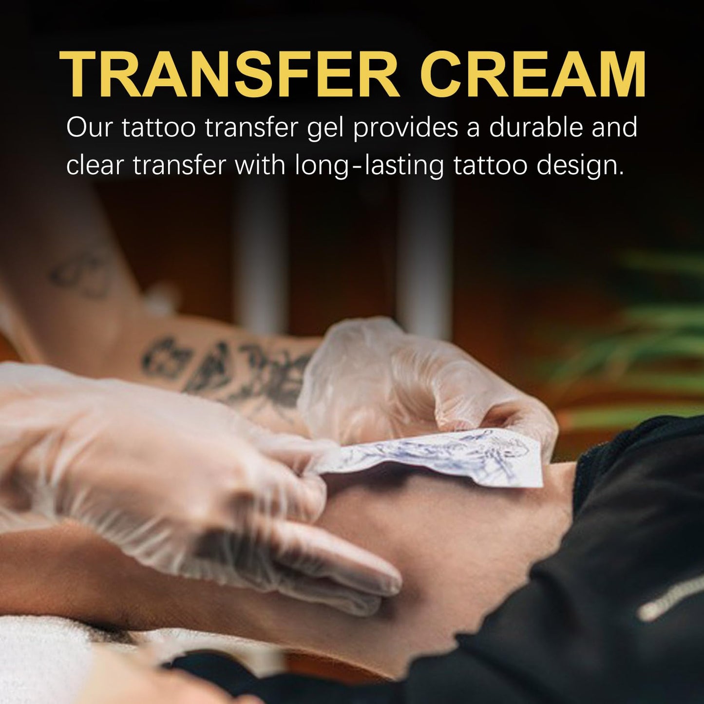 Tattoo Stencil Transfer Gel,Professional Tattoo Transfer Lotion Formula for Tattoos Supplies Long-Lasting Stencil Gel Body Paint Art Safe Cream(150ML)