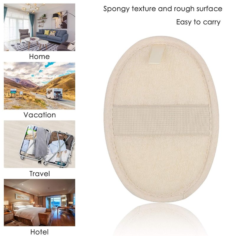 Exfoliating Natural Loofah Sponge Back Scrubber for Shower, Exfoliating Sponge for Shower, Bath Shower Scrubber for Men and Women