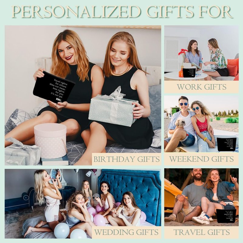 Inspirational Feminist Equal Rights Makeup Bag Feminism Human Rights Cosmetic Bag for Christmas Halloween Birthday Gifts for Women Sister Coworker Best Friend Toiletry Bag Zipper Pouch