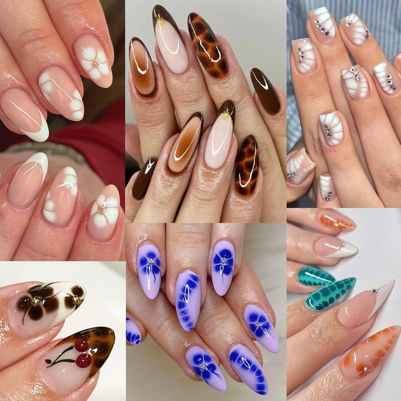 Fcozpjk Nail Blooming Gel, 15ML Clear Blooming Gel Polish for Spreading Effect with 1PCS Dotting Pen Watercolor Flowers Marble Ombre Aura Nail Design Home Manicure Salon Supplies Soak Off UV/LED Cure