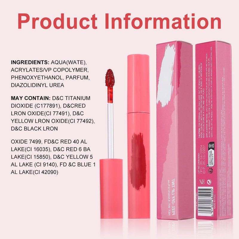 Ursoulney Lip Liner - Lip Stain Peel Off Moisturizing Long-Lasting & Waterproof Transfer Proof & Plumping, Non-Stick Cup Lip Liner Stain Tint For All Skin Types (Mauve)