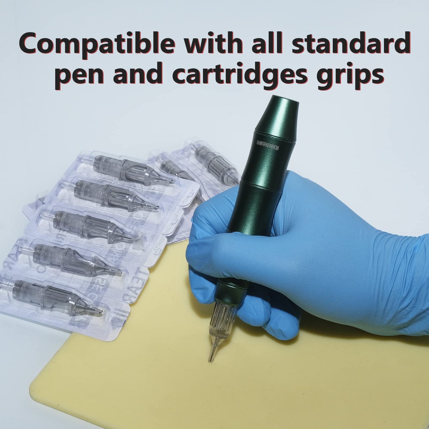 Wormhole Tattoo Cartridge Needles Long Taper 50pcs Assorted Disposable Tattoo Needle Cartridges Mixed 5RL 7RL 9RL 5RS 7RS 9RS 15M1 21M1 15RM 21RM Round Liner Shader Magnum Round Magnum