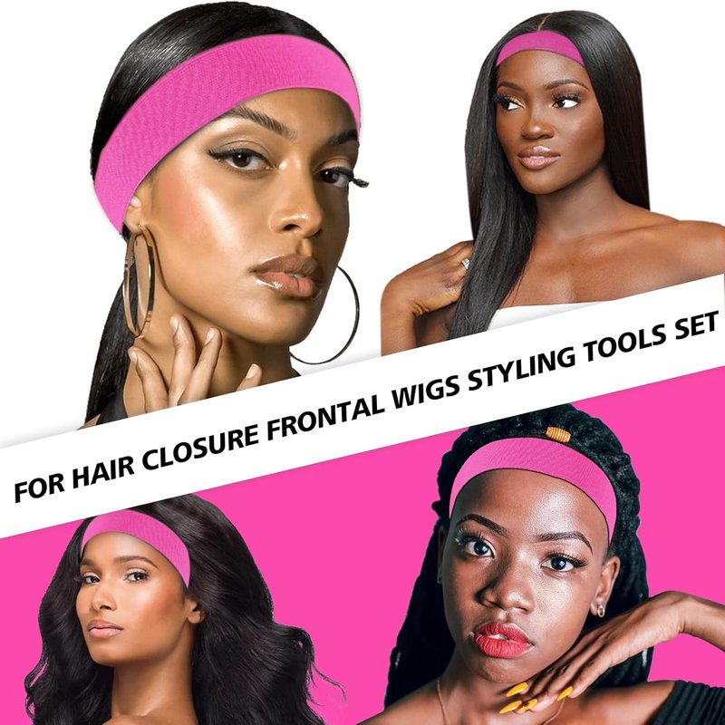 Goiple Edge Control Wax - Strong Hold Non-Greasy Smoother for Women | Strawberry Scent, 4oz + 2 Brushes + 2 Elastic Bands