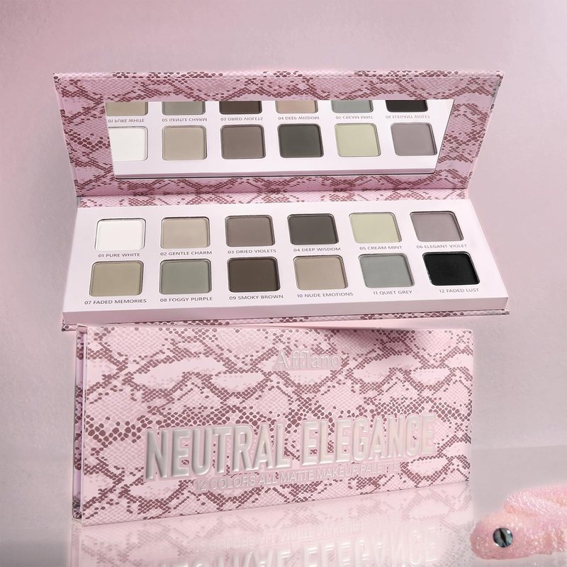 Matte Eyeshadow Palette - Ultra-Pigmented Cool Toned Shades | Blendable, Long Lasting, Natural Finish for Mature Skin