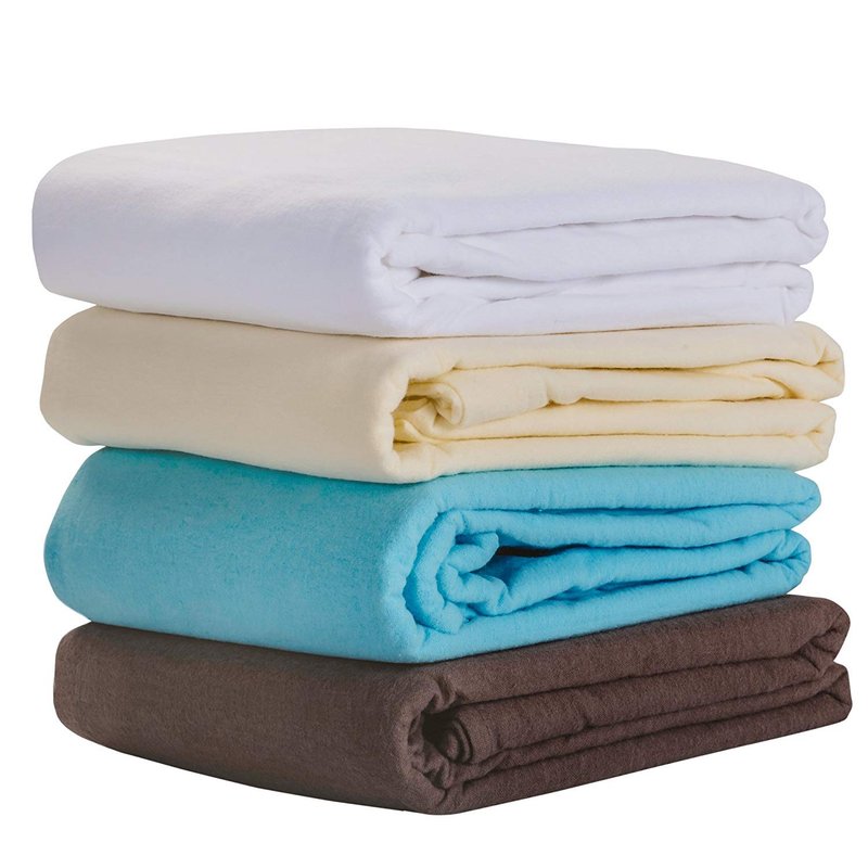 EarthLite Flannel Massage Table Sheet Set Essentials – Commercial Grade, Soft, Double-Napped 3-Piece Set (Top, Fitted, Face Pillow Cover) (Updated), Natural (44355)
