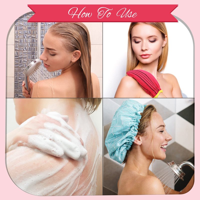 3 Pieces Korean Exfoliating Mitt Exfoliating Washcloth Korean Body Scrub Mitt Italy Face Shower Cloth Asian Bath Massage Mitts for Women and Men Wash Skin Deep Cleaning, Red, Green, Yellow