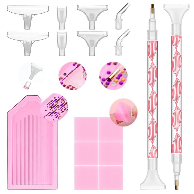 Rhinestone Picker Tool Kit - Dual-Ended Applicator Pen with Tray & Replacement Tips | Ideal for DIY Nail Art