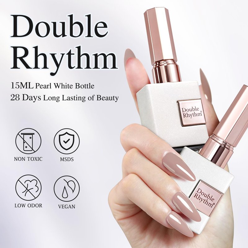 Skiennix Double Rhythm Gel Polish - Milky Khaki 15ML | Sheer Pastel Nail Art for Salon Quality at Home