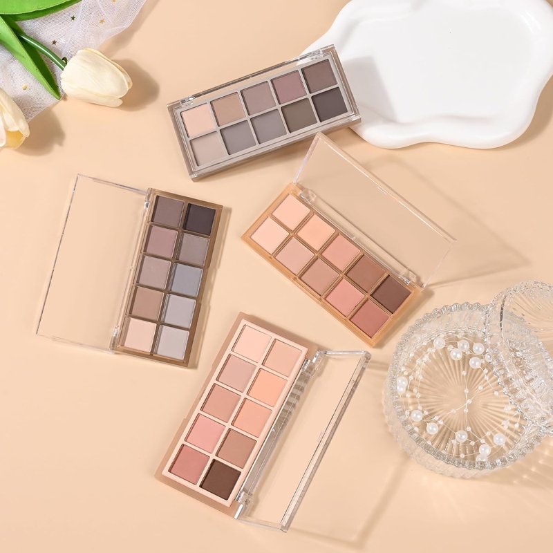 Skiennix Matte Eyeshadow Palette - Ten High-Pigmented Neutral Shades | Blendable, Vegan & Cruelty-Free