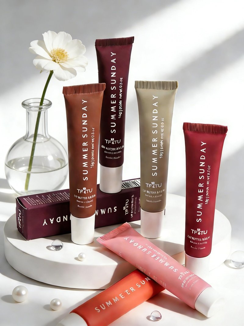 Summer Lip Balm - Ultra-Hydrating Vegan Lip Mask for Dry Lips Tinted Lip Gloss Moisturizer with Shea Butter Olive Oil Plant Waxes Instant Shine Non-Sticky Daily Lip Care 3 Packs*0.5 Fl Oz
