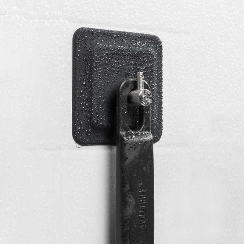TOOLETRIES Arnold Silicone Shower Hook 2 Pack, Adhesive Hooks for Inside Shower, Waterproof Bathroom Organizer for Razors, Loofahs & Bathroom Accessories, Removable & Reusable - Charcoal