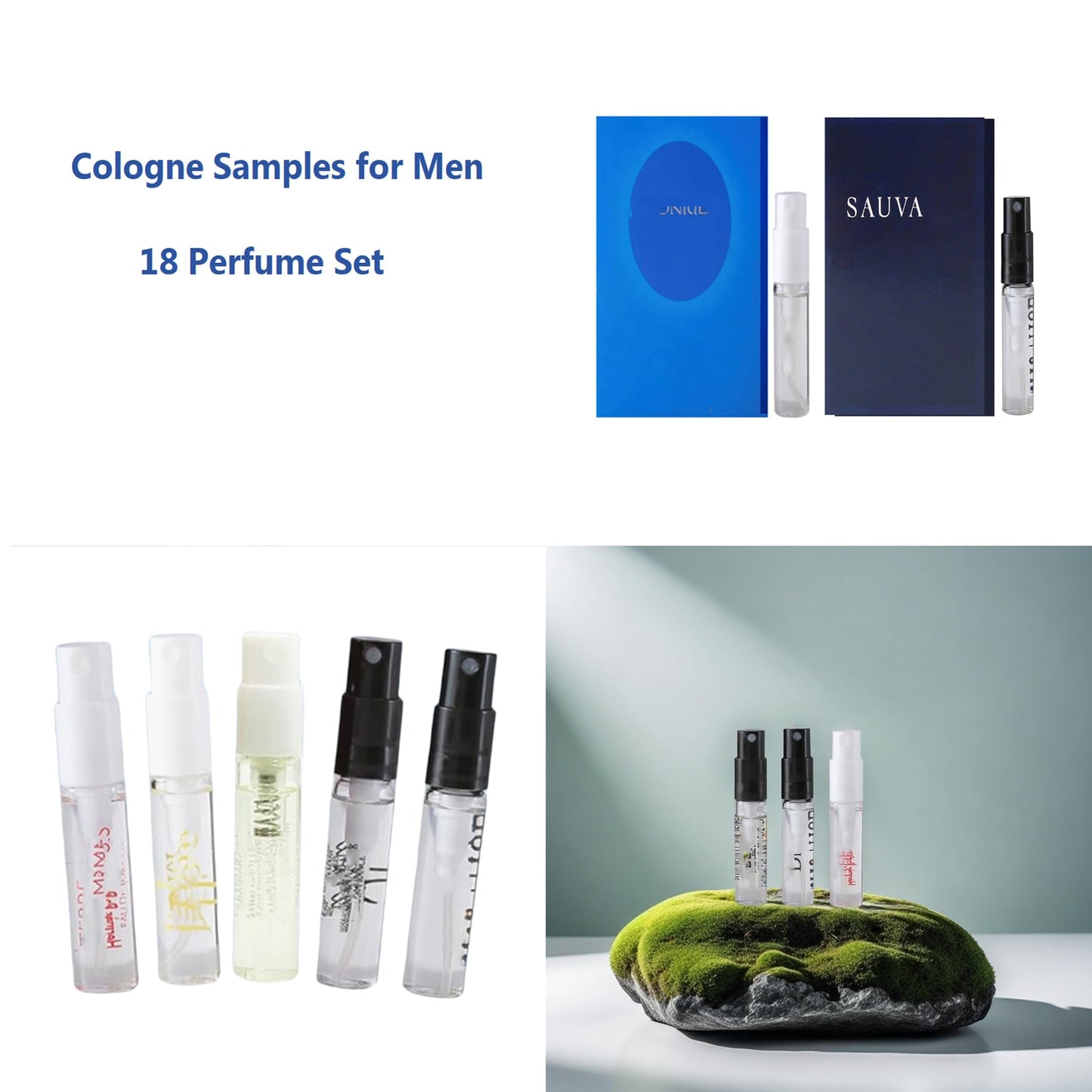 Yerinup Mens Cologne Sample Sets Designer High End Perfume Cologne Samples for Men Discover 18 Brands Men’s Fragrance Sampler Vial Set Travel Perfume Collection