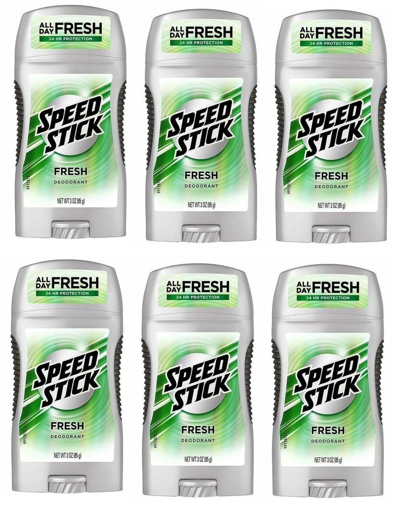 Mennen Speed Stick Deodorant for Men, Fresh, 3 Oz, Pack of 6