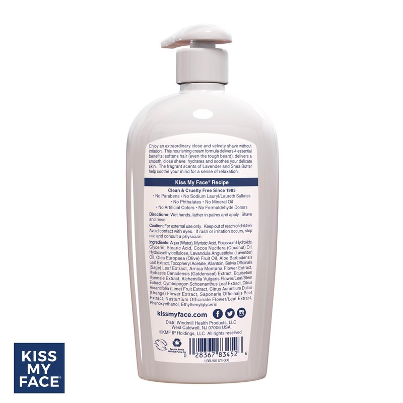 Kiss My Face Moisture Shave, Lavender & Shea 11 oz