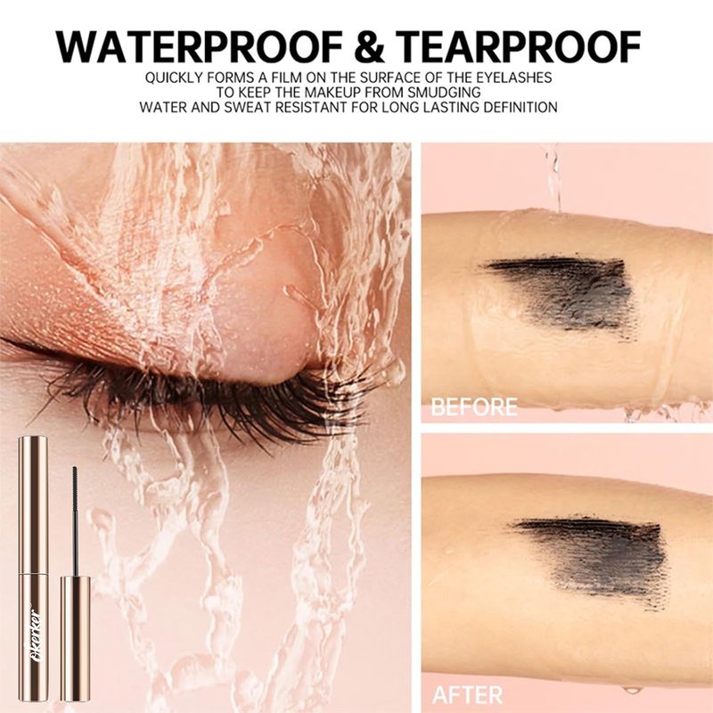 Regine Switzerland Black Mascara - Ultimate Length & Volume for Fine Short Lashes | Smudge-Proof, Ultra-Precise Brush