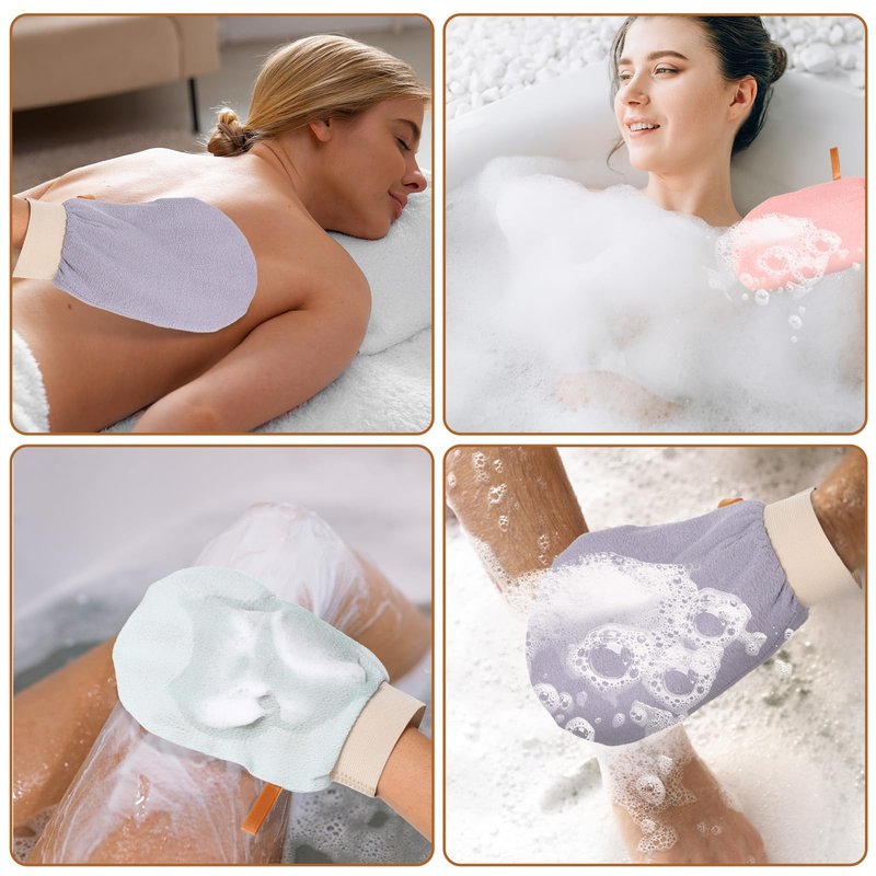 3PCS Exfoliating Mitt for Body Exfoliating Gloves for Shower Body Scrub Glove Exfoliating-Body Scrubbe for Bath Shower Spa Massage and Body-Scrubs Dead Skin Women Men