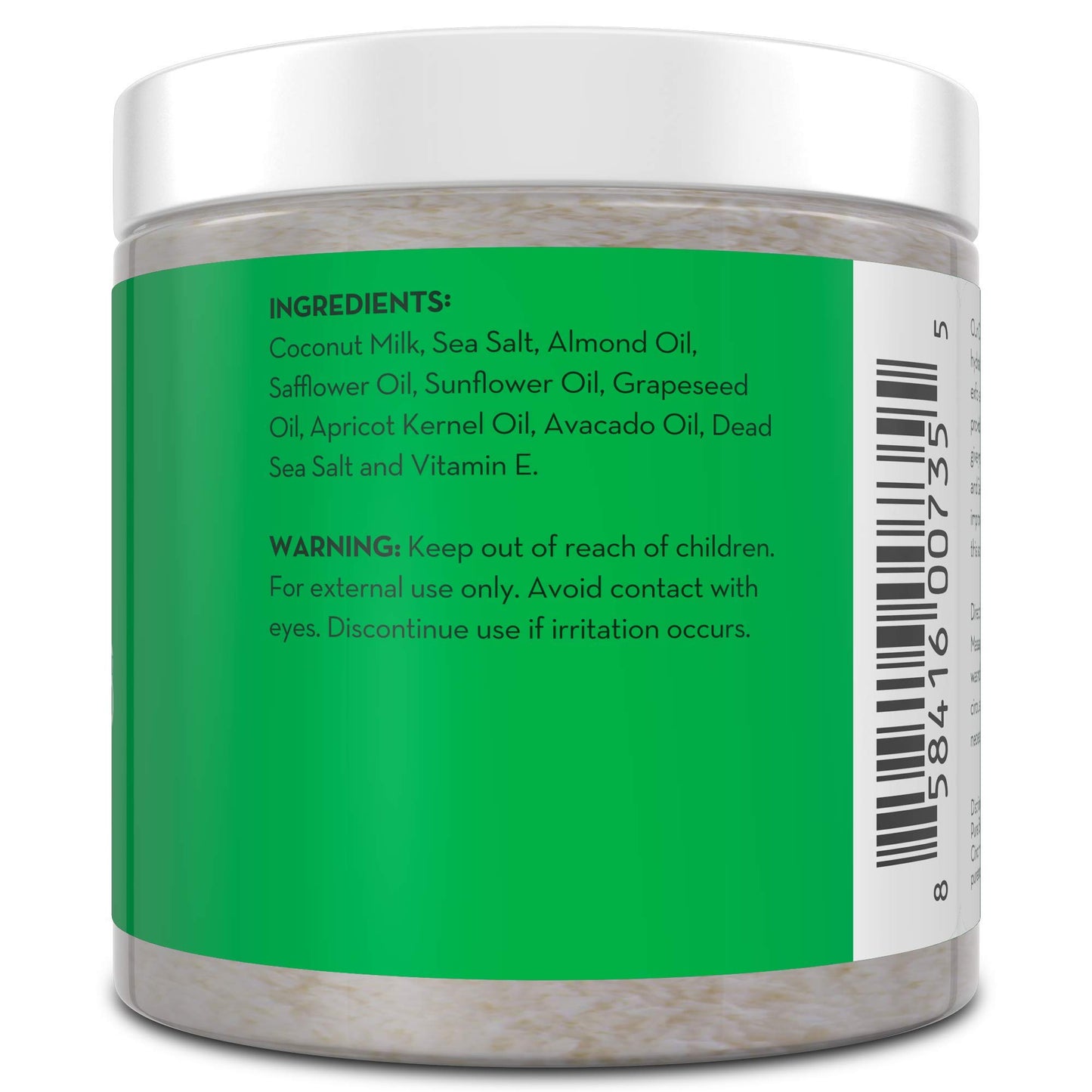 Pure Body Naturals Exfoliating Body Scrub with Hydrating Coconut Milk and Detoxifying Dead Sea Salt, Moisturizing Exfoliating Scrub, 12 Ounce (Packaging Varies)