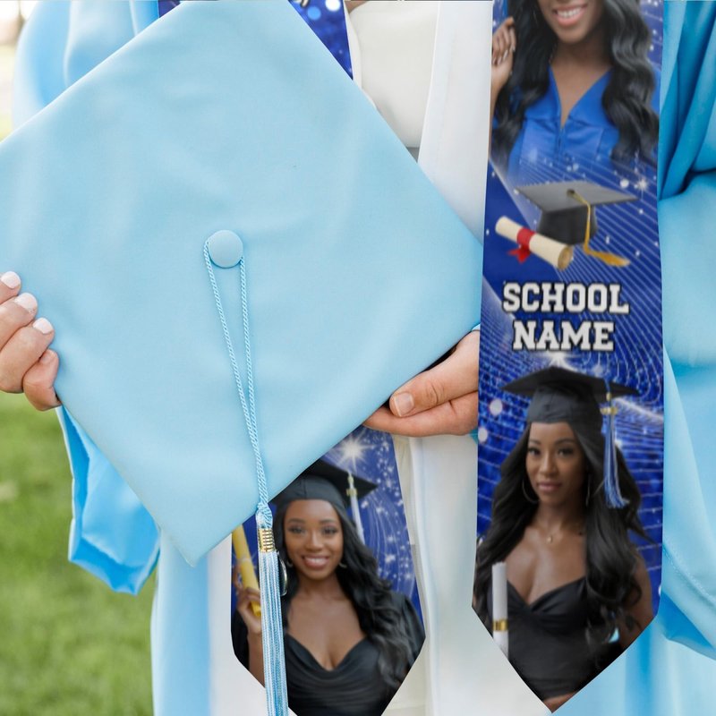 Coifrok Personalized Graduation Stole Class of 2026 Custom Graduation Sash Graduation Stoles Customize Photo 72''