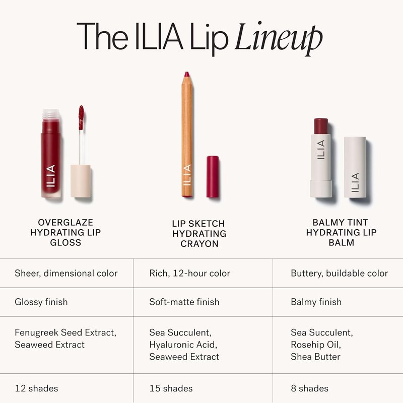 ILIA - Overglaze Hydrating Lip Gloss | Long-Wear, Non-Sticky Formula | 24-Hour Hydration | Vegan + Crystalline