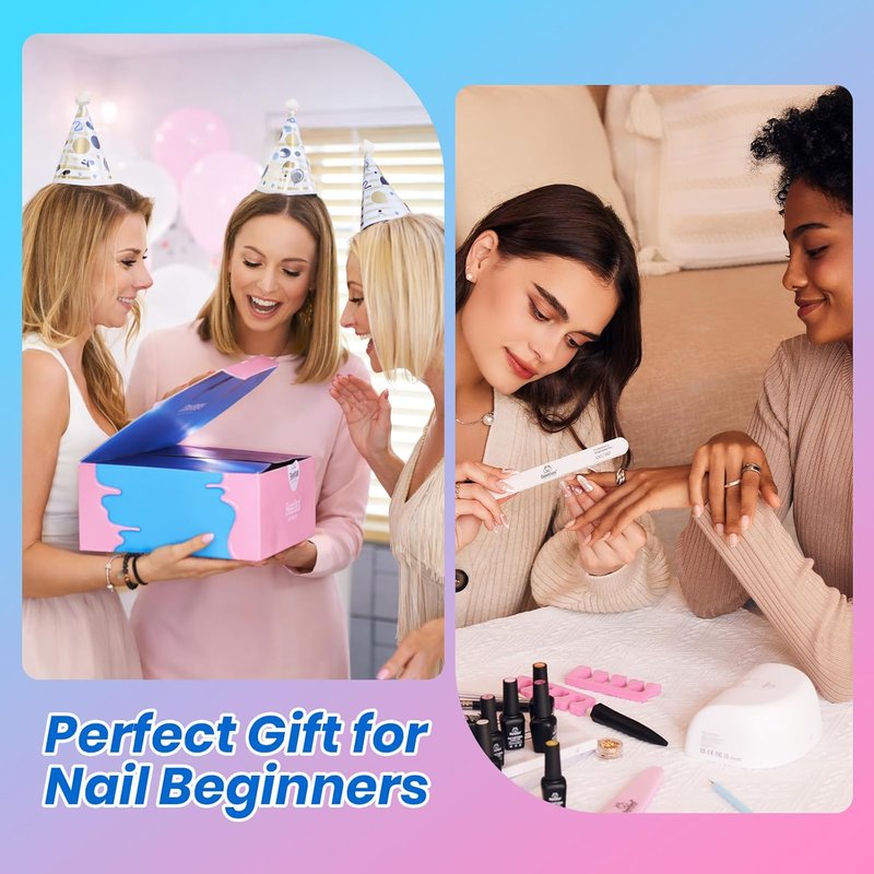 Beetles Gel Nail Polish Kit - 20 Vibrant Colors with UV Light | TPO & HEMA Free Base & Top Coat for DIY Nail Art