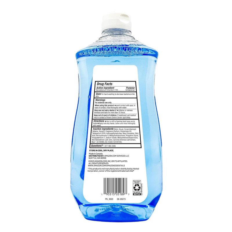 Amazon Essentials Foaming Hand Wash - Antibacterial Formula, Fresh Scent, 32 fl oz Refill