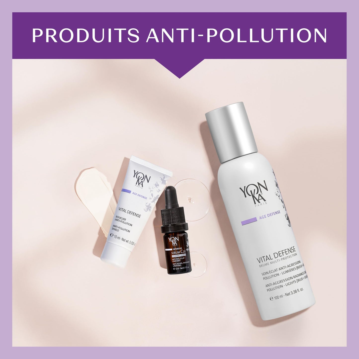 Yonka Vital Defense Day Cream | Daily Facial Moisturizer and Hydrating Anti-Pollution Creme | Dermatologist Tested Professional Skincare | Paraben-Free | Travel Size 0.53 oz