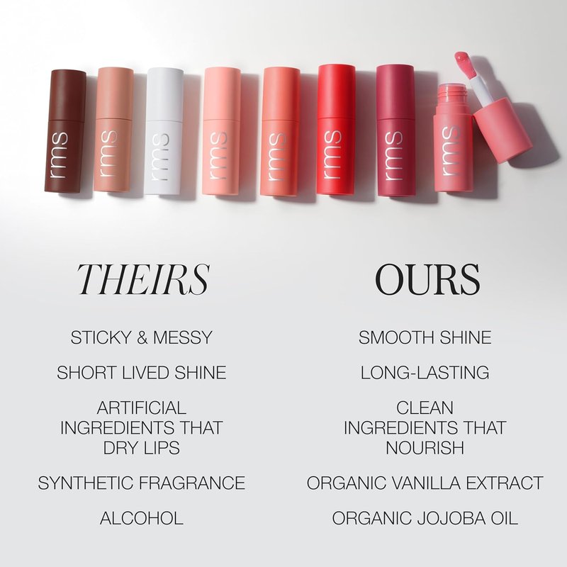 RMS Beauty Legendary Lip Oil - Hydrating Lip Gloss with Buildable Color & High Shine | 8-Hour Moisture, Organic Jojoba & Bitter Cherry Seed Oil