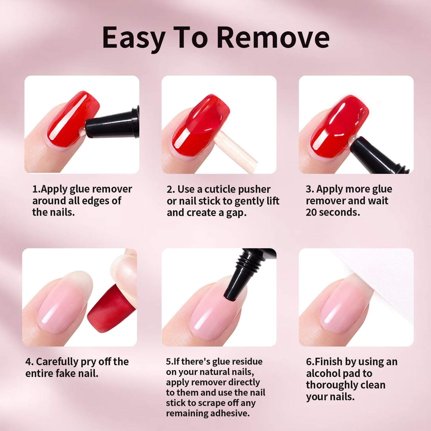 Skiennix Quick Dry Nail Glue - Super Strong, Long Lasting Formula | 10g with 10ml Remover