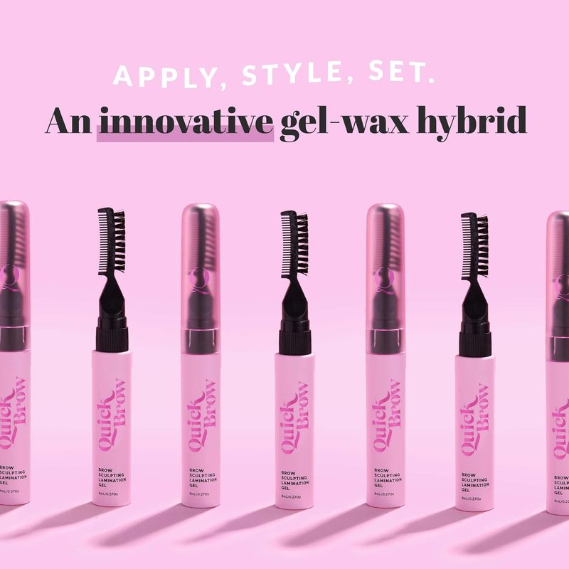 Quick Flick 2-In-1 Eyebrow Lamination Gel - Smudge-Proof & Long-Lasting Clear Formula with Double-Sided Comb (8 ml)