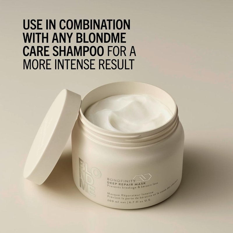 BlondMe Bondfinity Deep Repair Mask - Intensive Treatment for Blonde & Grey Hair | Strengthens & Prevents Breakage