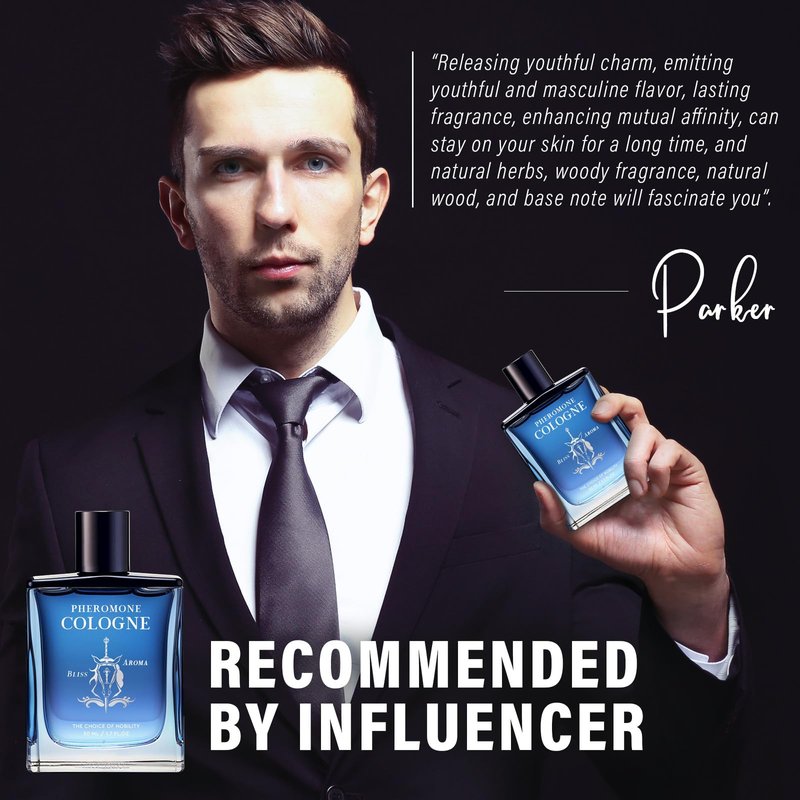 ZVBZVB Pheromone Cologne for Men, 1.7fl.Oz Cologne for Men, Long Lasting Daily Fragrance for Social Confidence, Non-Greasy Scent for Day or Night, Travel Friendly Gift for Him