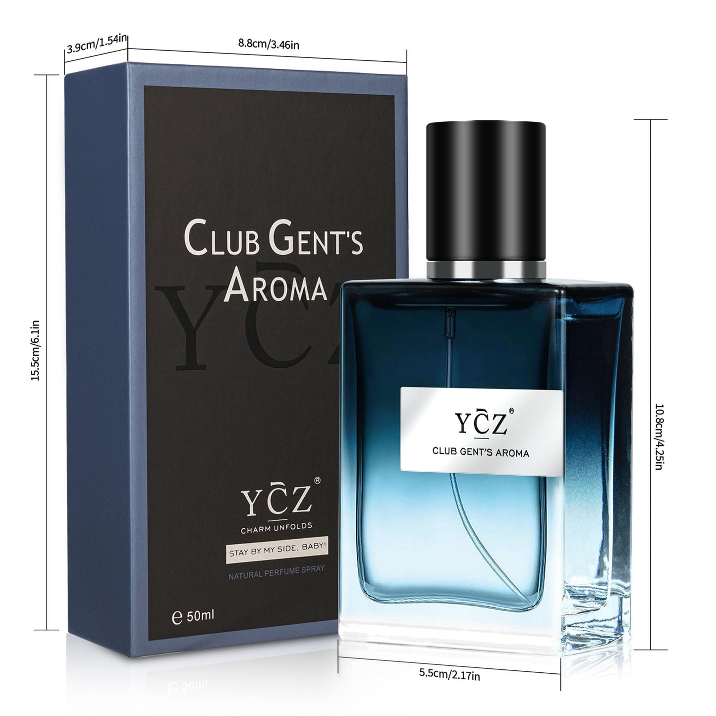 Ycz Club Perfume for Men, 1.7oz Cologne For Men, Nightclub Essential Fragrance, Long Lasting Cologne for Men with Aromatic Woody Notes of Aldehyde,Making it the Ideal gentlemen’s Gift