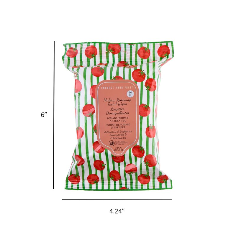 120pc Makeup Removing Facial Wipes 4-Pack Variety Pack – Lemon/Aloe, Sea Kelp/Vitamin E, Tomato/Green Tea, Chamomile/Sea Salt