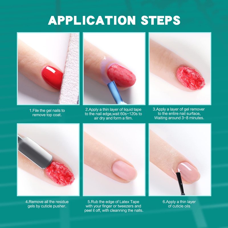 Lustrelle Gel Nail Polish Remover - Gel Polish Remover Professional 2-5 Minute, No Need Foil Soaking or Wrapping, Easily and quickly Nail Salon at Home